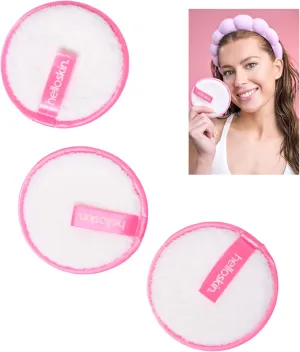 Makeup Remover Puffs (3 Pack) | Dual-Sided Reusable Makeup Remover & Exfoliating Pads | Eco-Friendly Face Scrubber for Women | Skincare Puffs for All Skin Types | Gentle & Effective