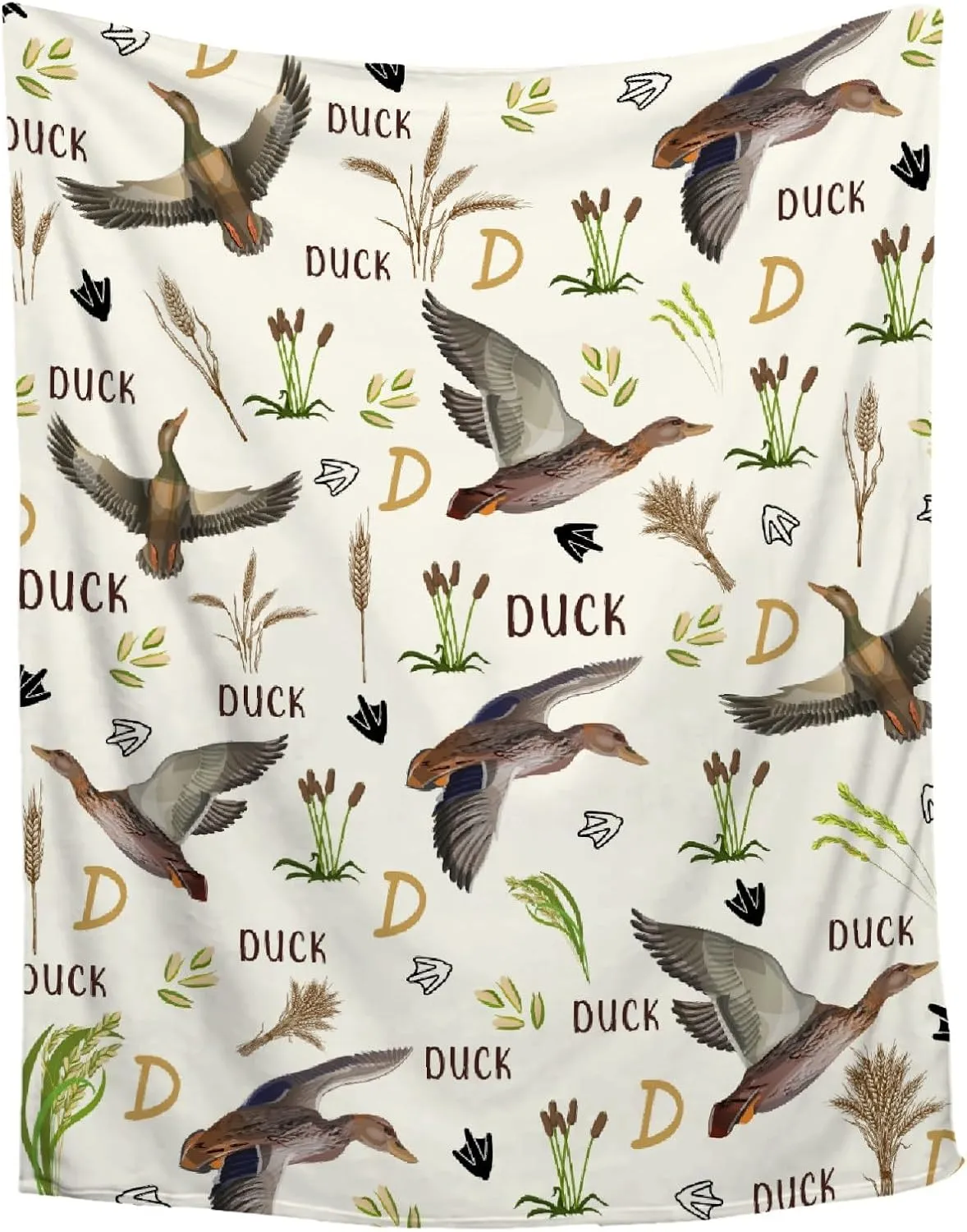 Mallard Duck Throw Blanket Ultra Soft Cozy Duck Animal Blankets for Women Men Cute Duck Blanket for Couch Bed Outdoor Duck Gifts for Duck Lovers 40"x50"for Kids/Child