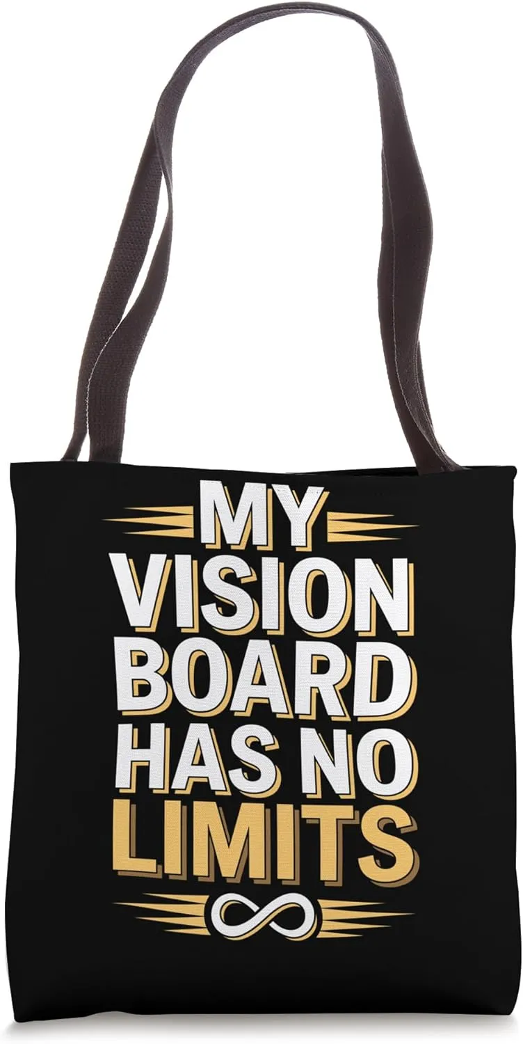 Manifestation Vision Board Goal Setting Dream Big Visualize Tote Bag