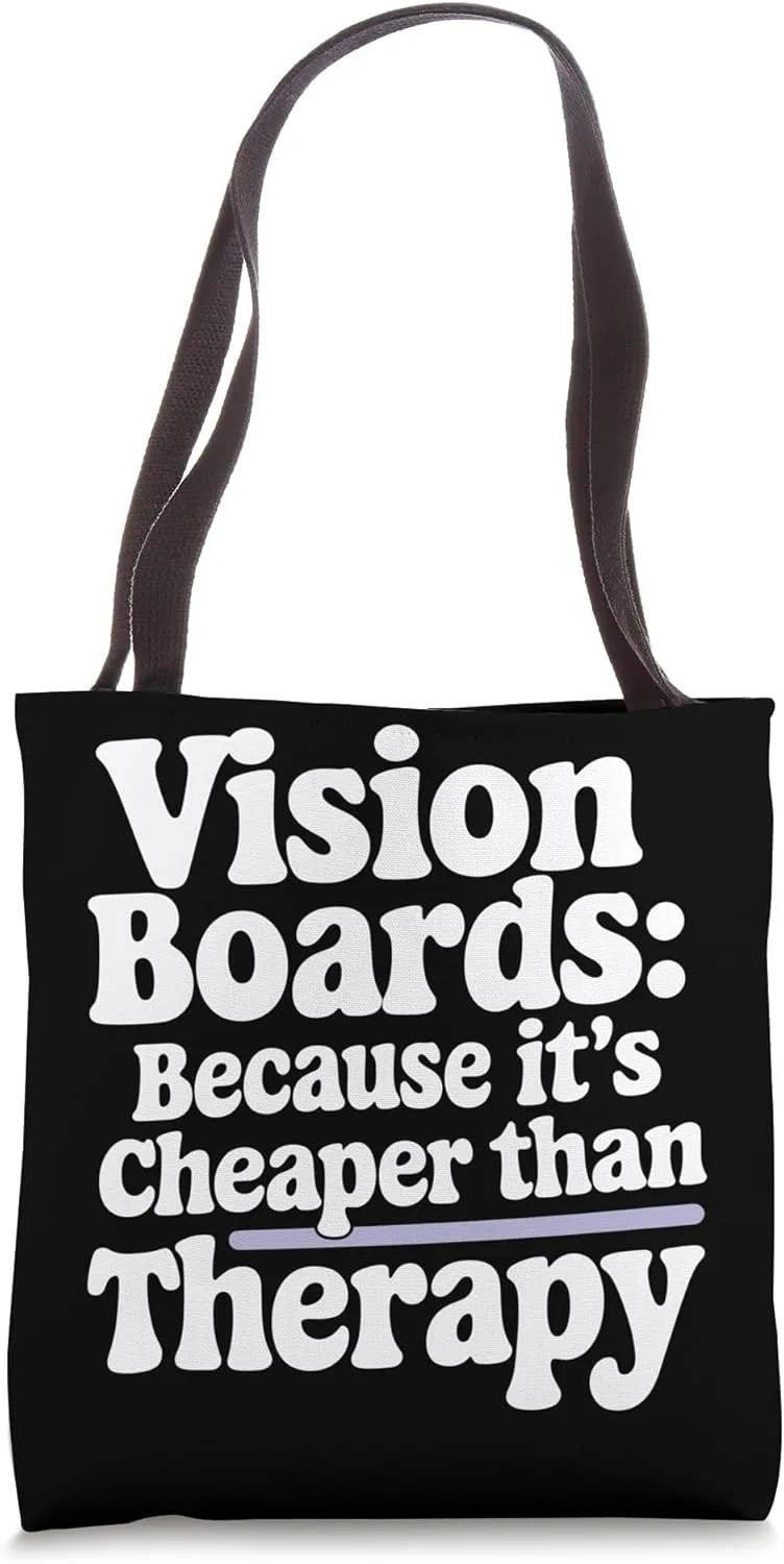 Manifestation Vision Board Goal Setting Dream Big Visualize Tote Bag