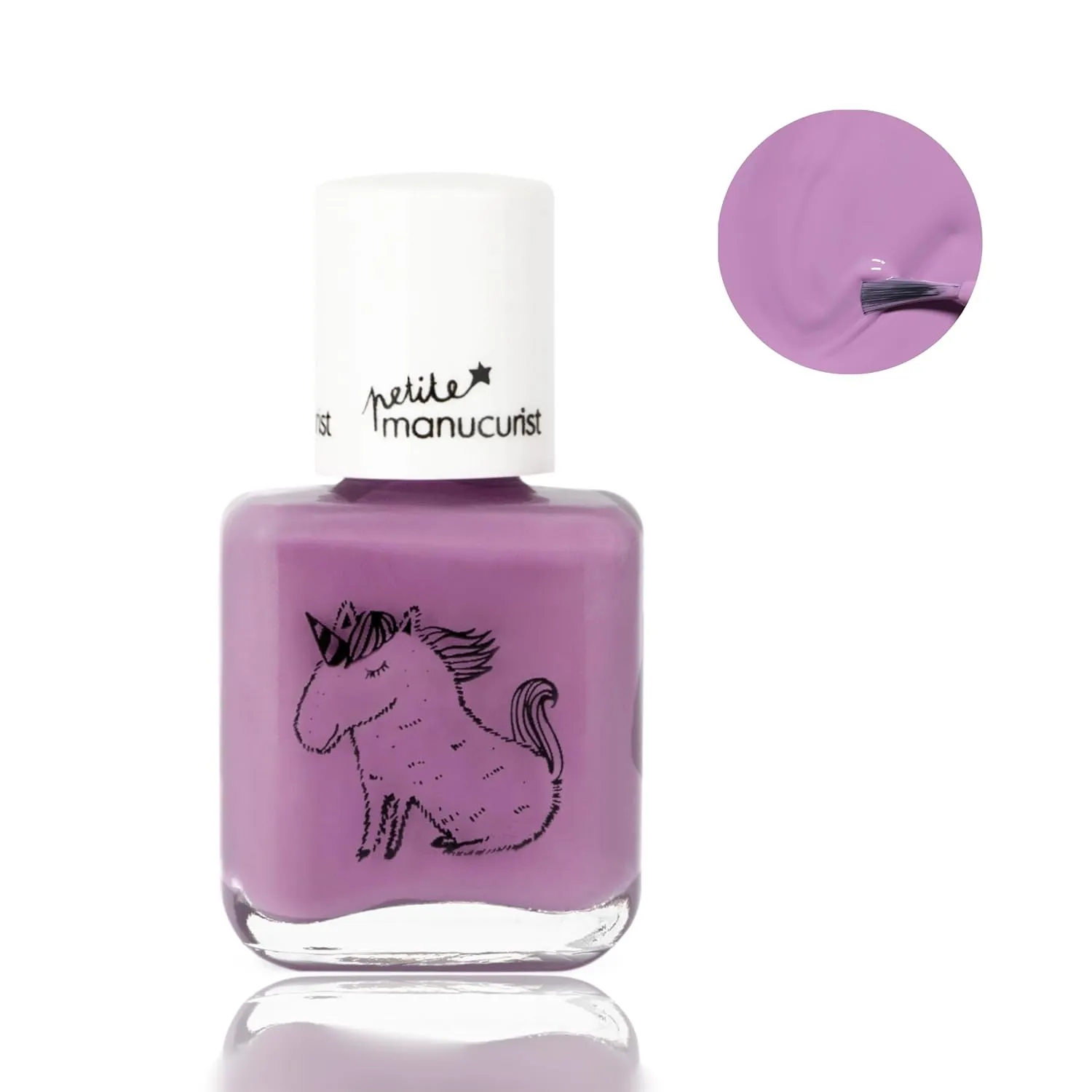 Manucurist Kids Nail Polish Set Bonnie, Lily, Janis - Glitter Blue, Purple, Glitter Mauve - From 3 Years Old - Water Based Non Toxic - Princess Party Favors - Vegan & Made in France