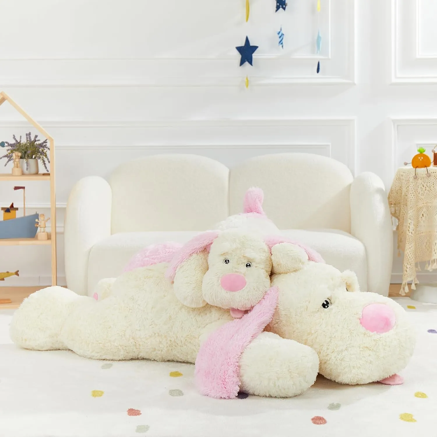 MaoGoLan Giant Stuffed Puppy Dog Big Plush Extra Large Stuffed Animals Soft Plush Dog Pillow for Girls Kids 31 inch