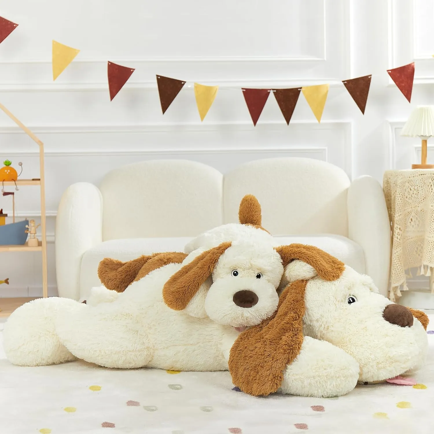 MaoGoLan Giant Stuffed Puppy Dog Big Plush Extra Large Stuffed Animals Soft Plush Dog Pillow for Girls Kids 31 inch