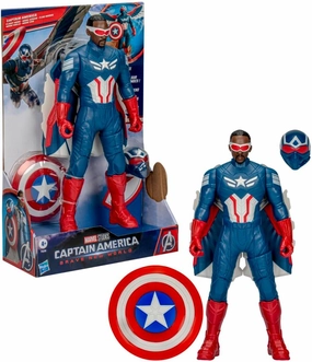 Marvel Avengers Captain America: Brave New World Flight Mode Action Figure with Accessories, 9-Inch-Scale (22 cm) Super Hero Toys for Kids Ages 4 