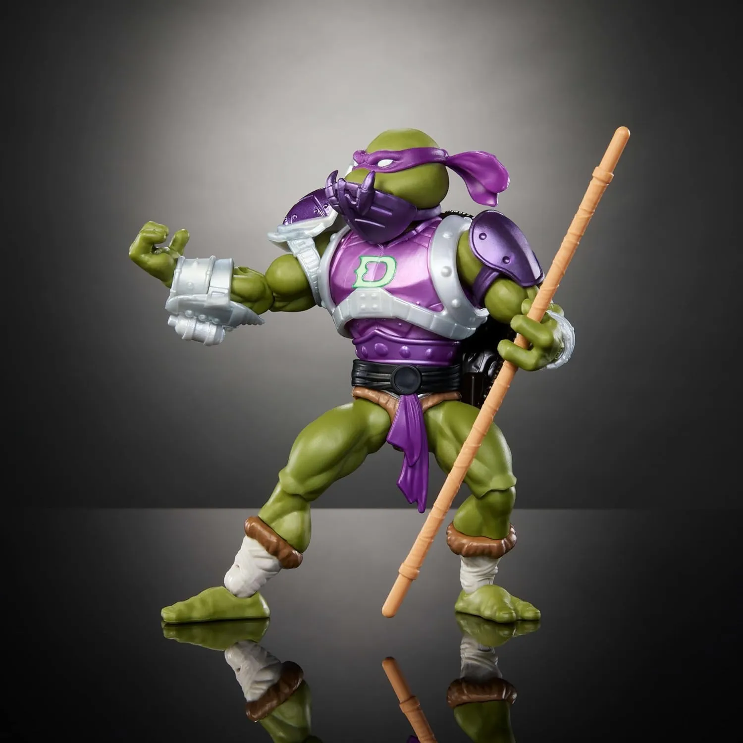 Masters of the Universe Origins Turtles of Grayskull Donatello Reptile Wars Posable Action Figure, Teenage Mutant Ninja & Motu Crossover Donnie Toy