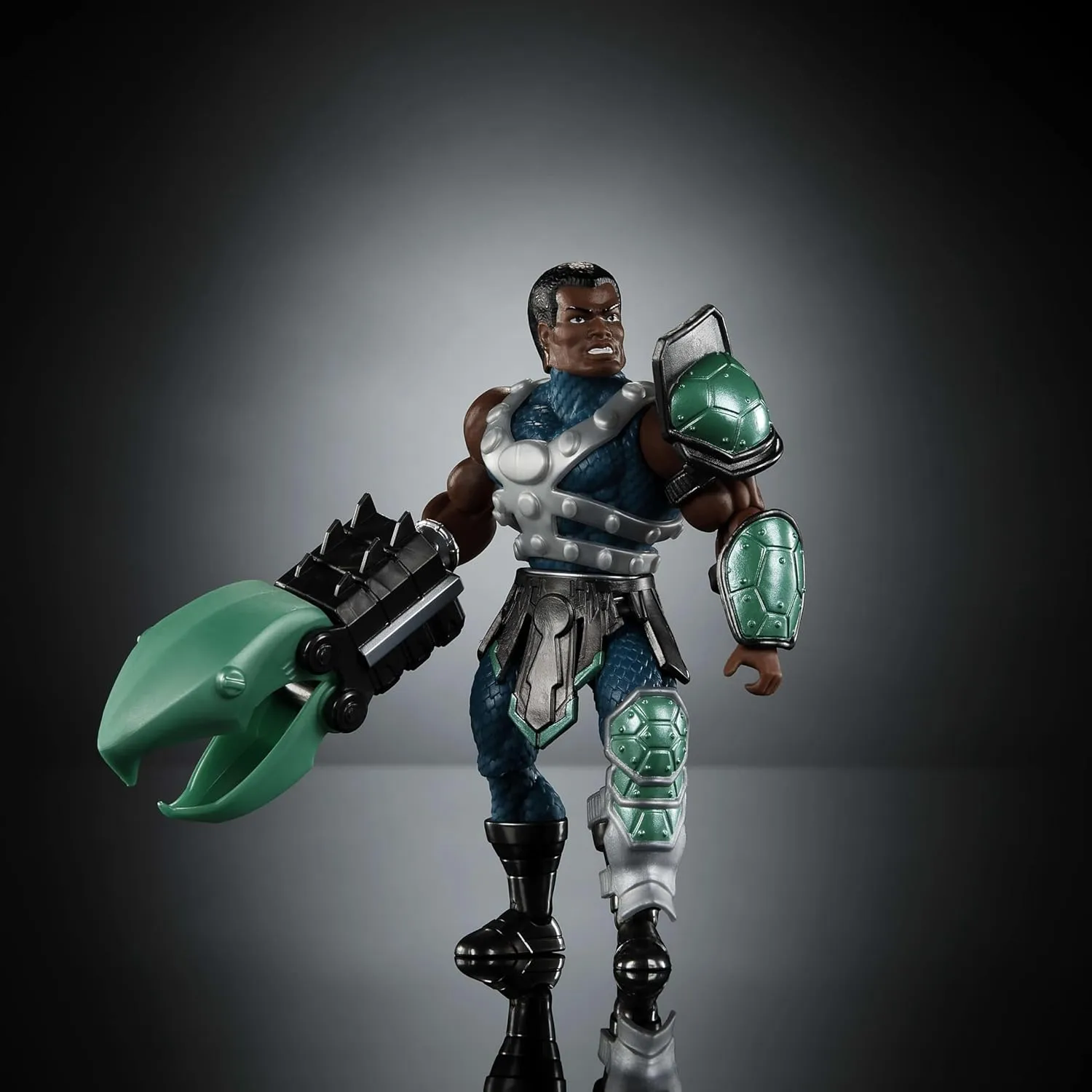 Masters of Universe Origins Turtles of Grayskull Clamp Champ Reptile Wars Posable Action Figure, Teenage Mutant Ninja & Motu Crossover Hero Toy