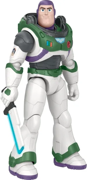 Mattel Disney and Pixar Lightyear 12-in Action Figure with Motion, Lights & Sound, Buzz Lightyear with Slashing Laser Blade