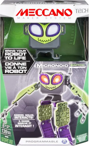 Meccano-Erector - Micronoid - Green Switch, Programmable Robot Building Kit
