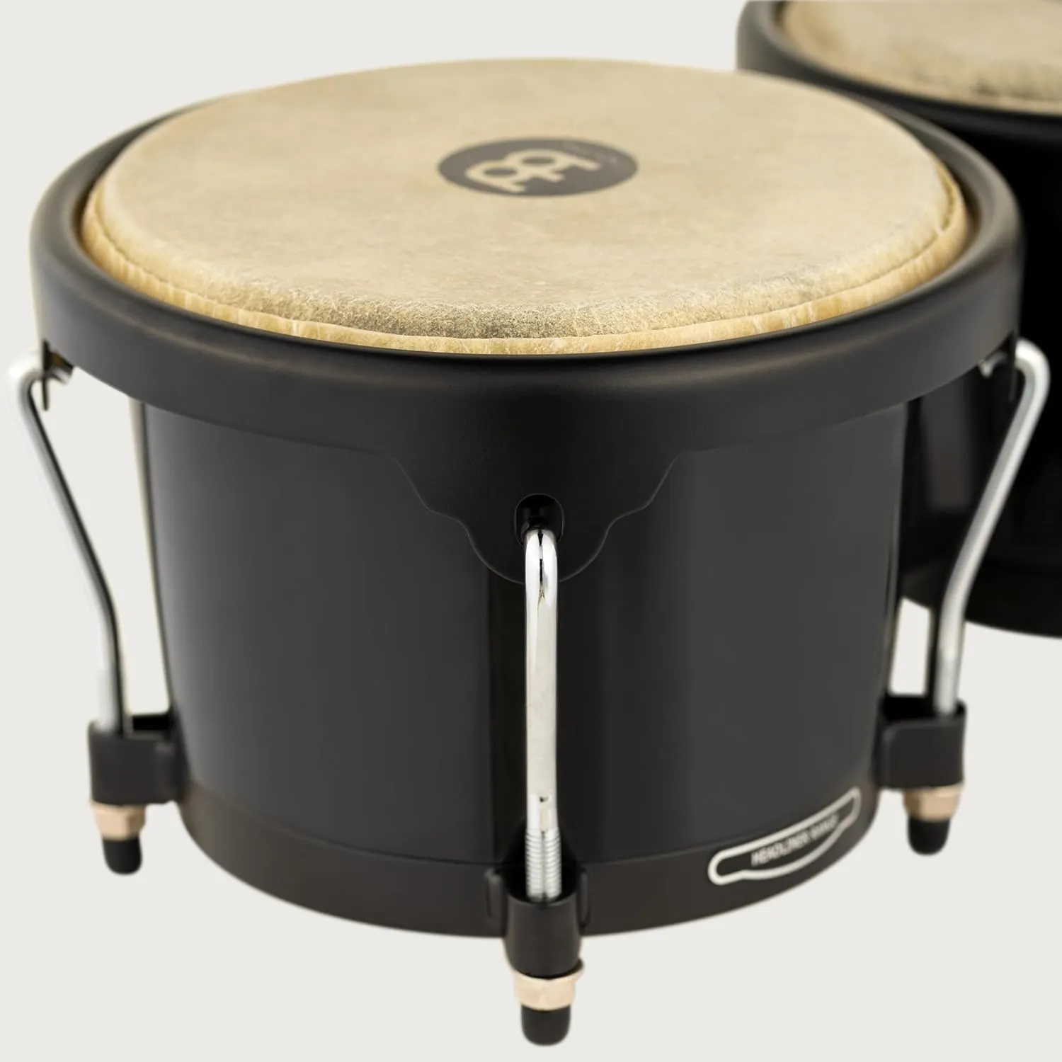 Meinl Percussion Bongos Hand Drum Set 6.5" and 7.5" with Synthetic Shells and Tuning Key — NOT Made in China — Journey Series, 2-Year Warranty (HB50BK)