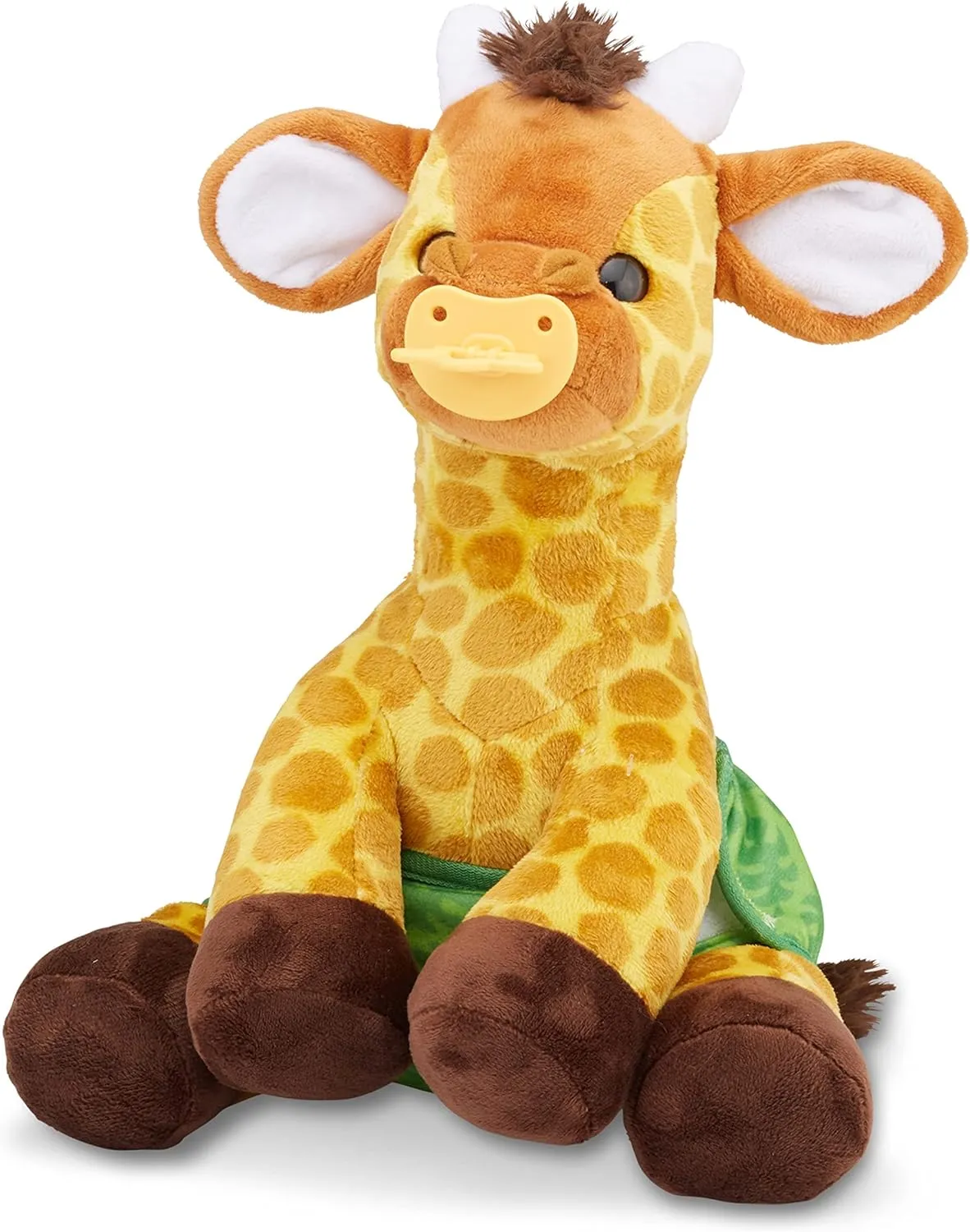 Melissa & Doug 11-Inch Baby Giraffe Plush Stuffed Animal with Pacifier, Diaper, Bottle