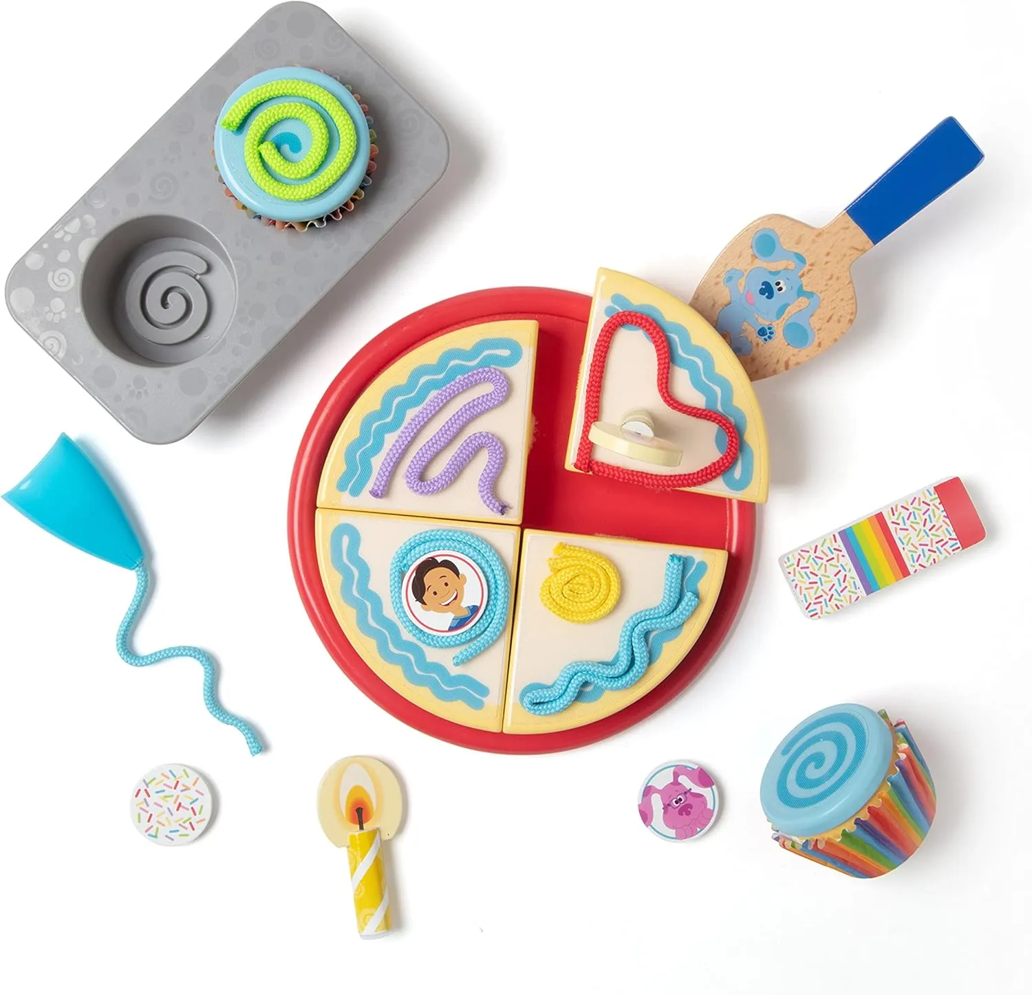Melissa & Doug Blue's Clues & You! Wooden Birthday Party Play Set (38 Pieces)