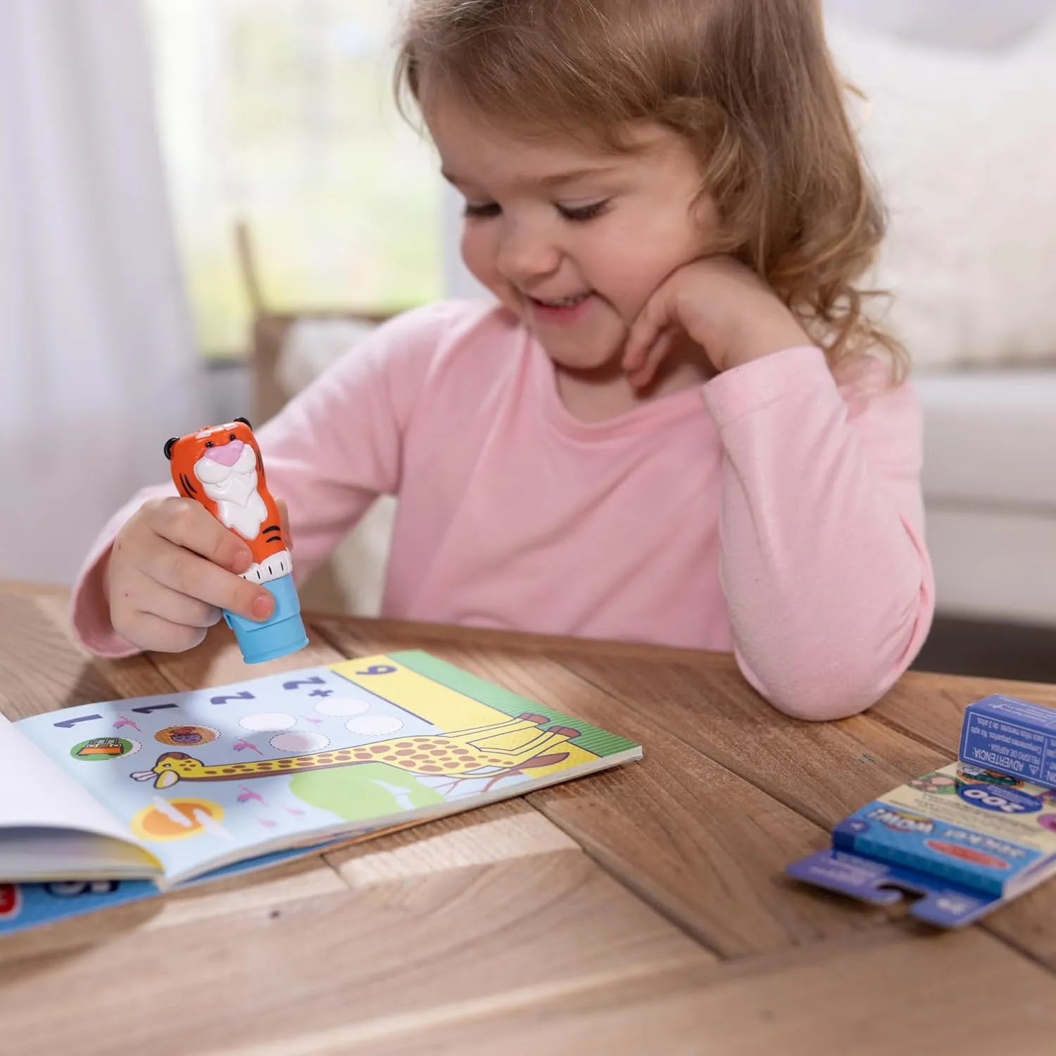 Melissa & Doug Sticker Wow!™ Tiger Bundle: 24-Page Activity Pad, Sticker Stamper, 500 Stickers, Arts and Crafts Fidget Toy Collectible Character