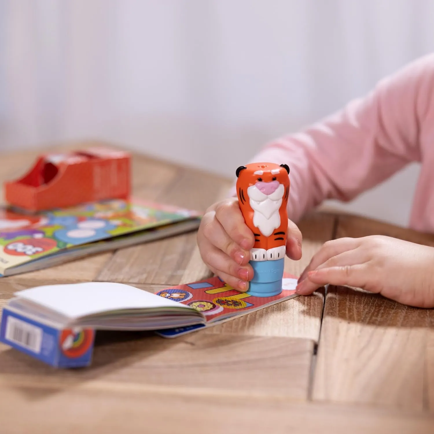 Melissa & Doug Sticker Wow!™ Tiger Bundle: 24-Page Activity Pad, Sticker Stamper, 500 Stickers, Arts and Crafts Fidget Toy Collectible Character
