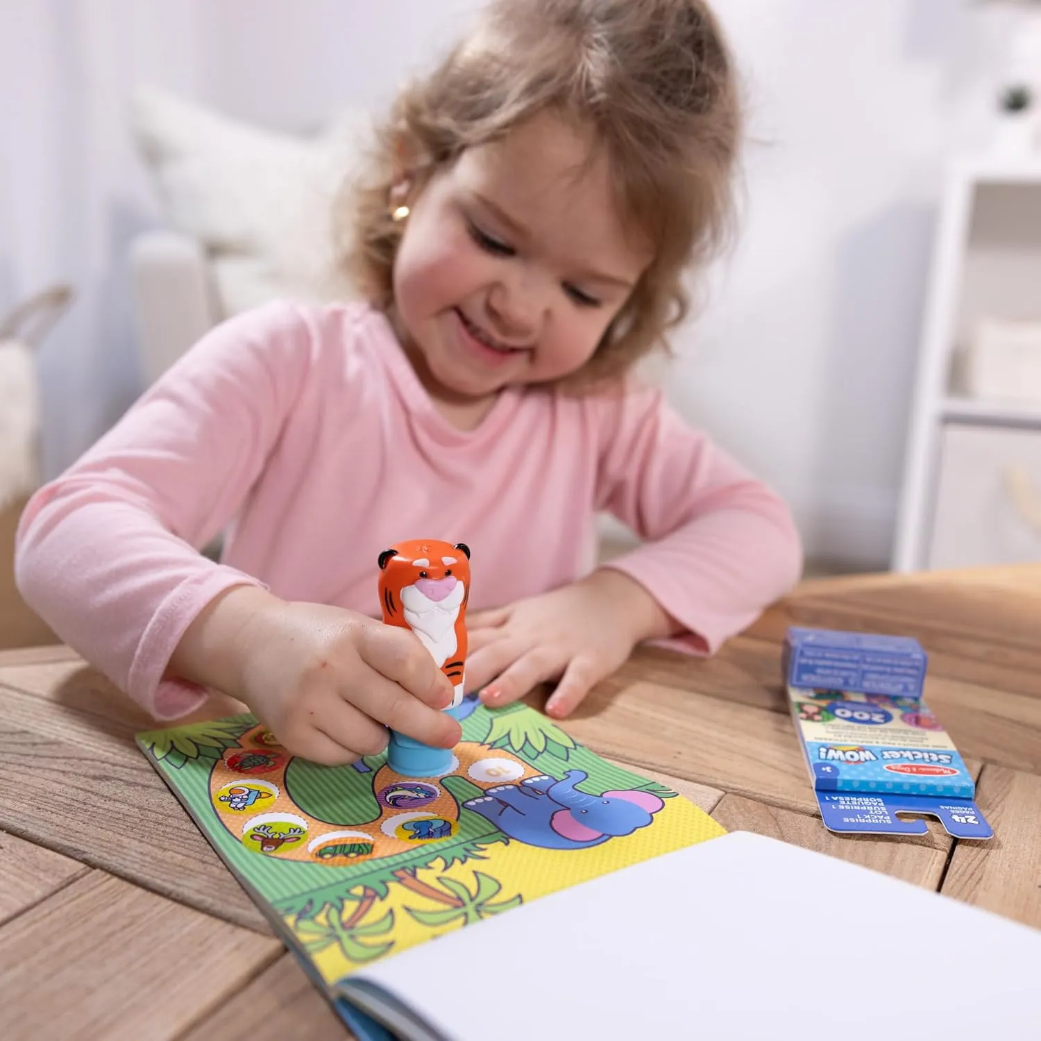 Melissa & Doug Sticker Wow!™ Tiger Bundle: 24-Page Activity Pad, Sticker Stamper, 500 Stickers, Arts and Crafts Fidget Toy Collectible Character