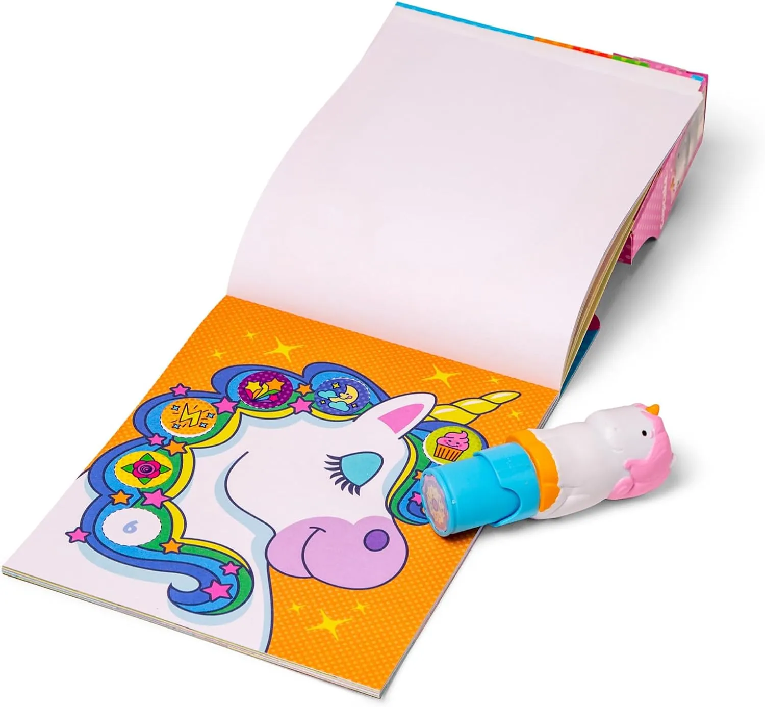 Melissa & Doug Sticker Wow!™ Unicorn Bundle: 24-Page Activity Pad, Sticker Stamper, 500 Stickers, Arts and Crafts Fidget Toy Collectible Character