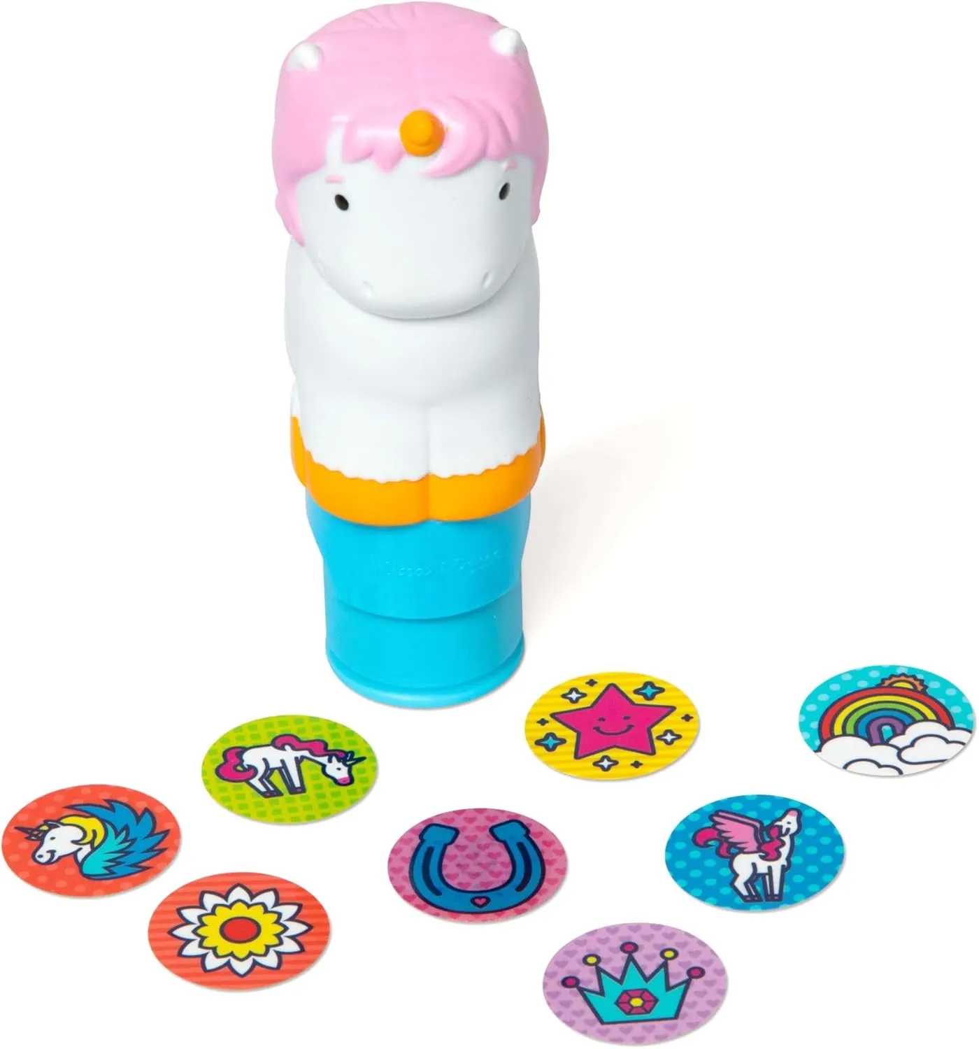 Melissa & Doug Sticker Wow!™ Unicorn Bundle: 24-Page Activity Pad, Sticker Stamper, 500 Stickers, Arts and Crafts Fidget Toy Collectible Character