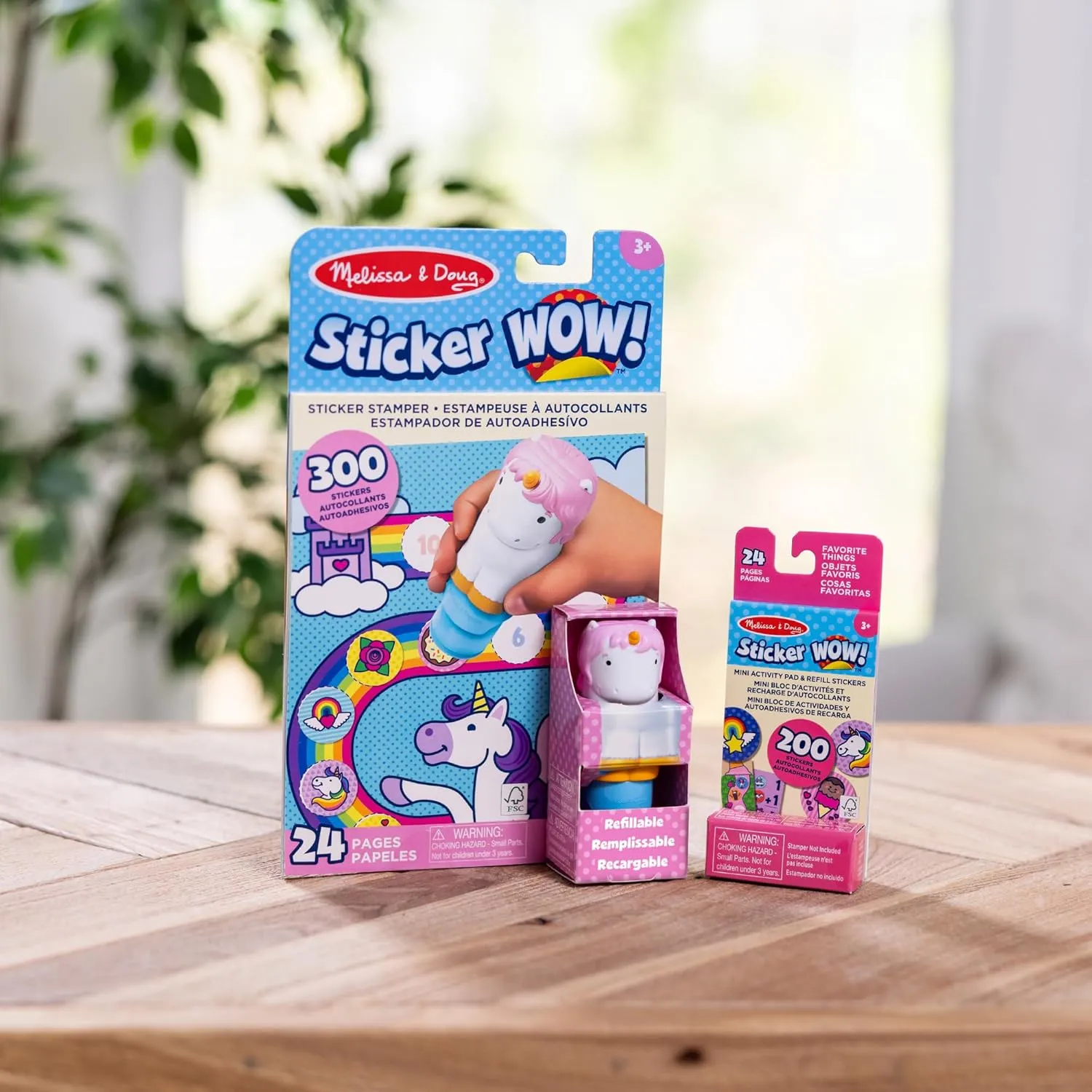 Melissa & Doug Sticker Wow!™ Unicorn Bundle: 24-Page Activity Pad, Sticker Stamper, 500 Stickers, Arts and Crafts Fidget Toy Collectible Character