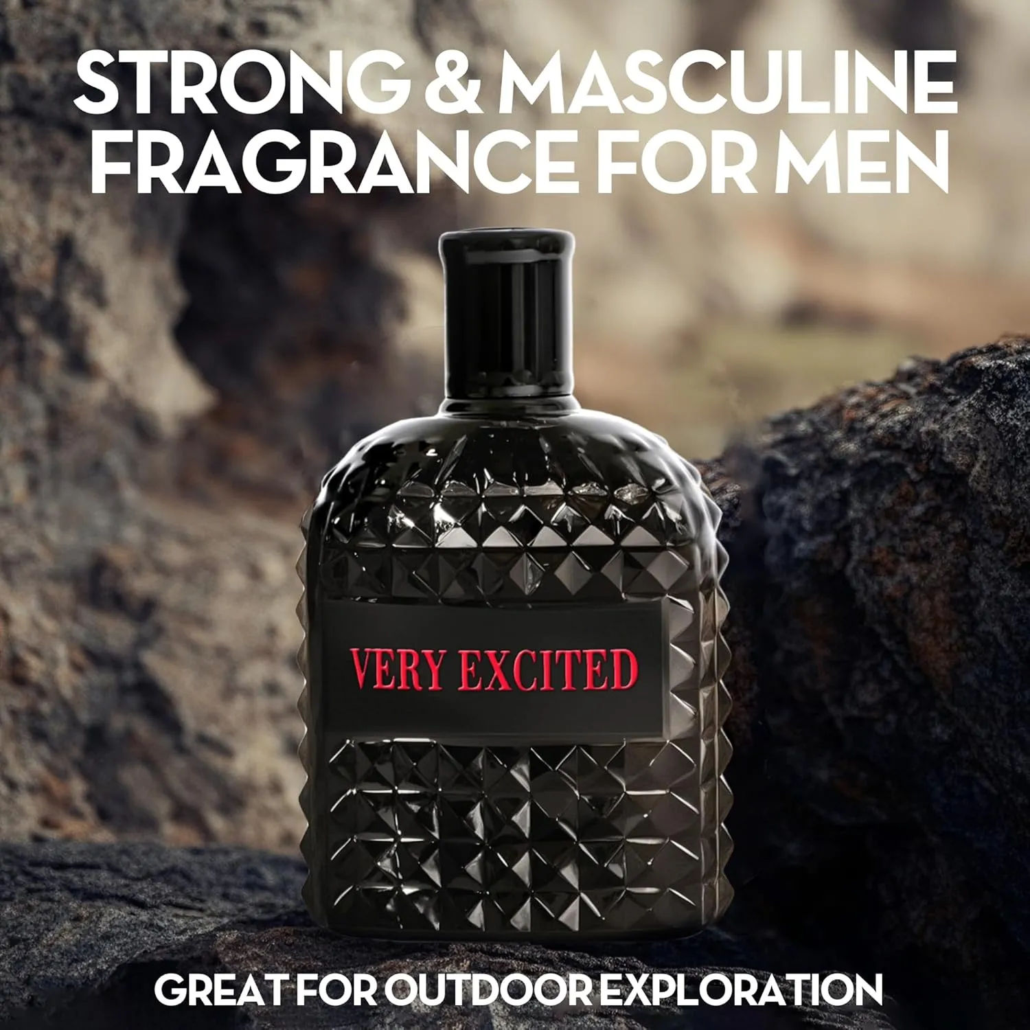 Men's Cologne Valentine Milano&Very Excited Eau de Parfum Gift Set - 3.4 Fl Oz Each | Citrus Spicy & Woody Ambergris Fragrance | Luxury Perfume for Day & Night