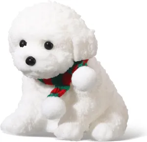 Meooeck Handmade Squishy Dog Stress Relief Large Cute Teddy Squishy Soft Dog Sensory Toys Kawaii Stress Relief for Adults (White Color)