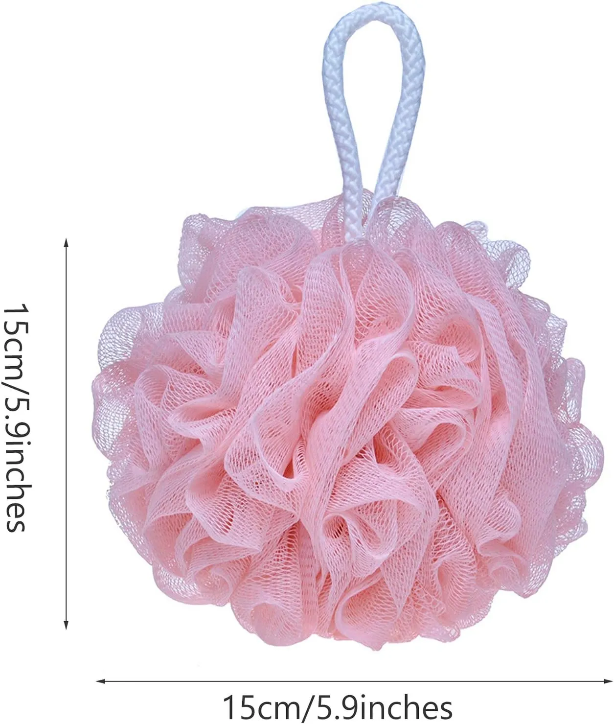 Mesh Pouf Bath Sponge Exfoliating Shower Ball Pom Cleaning Accessory