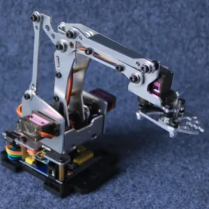 MG90S 4 DOF Unassembly Metal Mechanical Arm Robot Manipulator Claw for Arduino DIY Kit Android App Programmable Arm