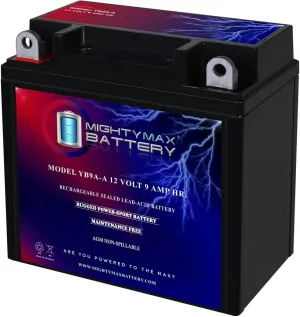 Mighty Max Battery YB9A-A -12 Volt 9 AH, 130 CCA, Rechargeable Maintenance Free SLA AGM Motorcycle Battery