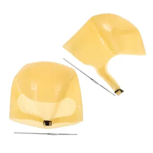 Mikinona 2-pack Reusable Silicone Highlighter Cap for Hair Coloring Hole Highlighting Tool Salon Home Use Hook Needle for Women Men