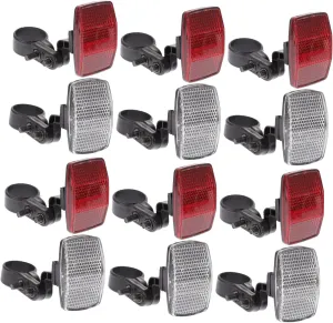 Milisten 1Set Bike Reflector Front Rear Reflective Warning Tool Durable Reflectors for Enhanced Night Visibility Essential Cycling Accessories for Safety Bicycles