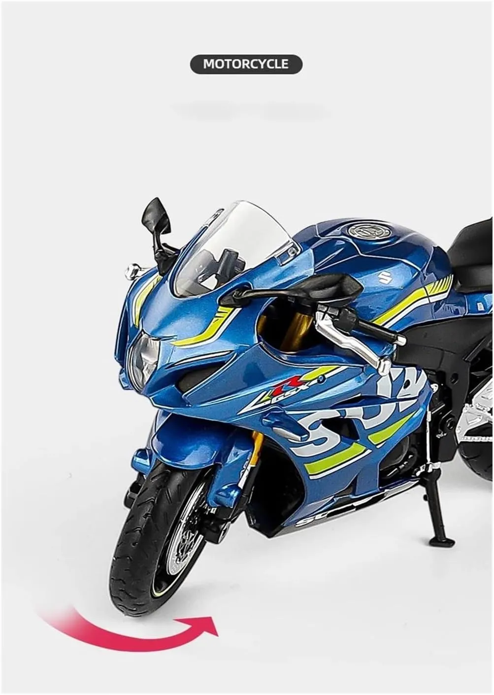 Mini Simulation Motorcycle Toys 1:12 for Suzuki GSX-R1000 die-Casting Motorcycle Model Toy Collection Model Gift Adult for Boys(Red)