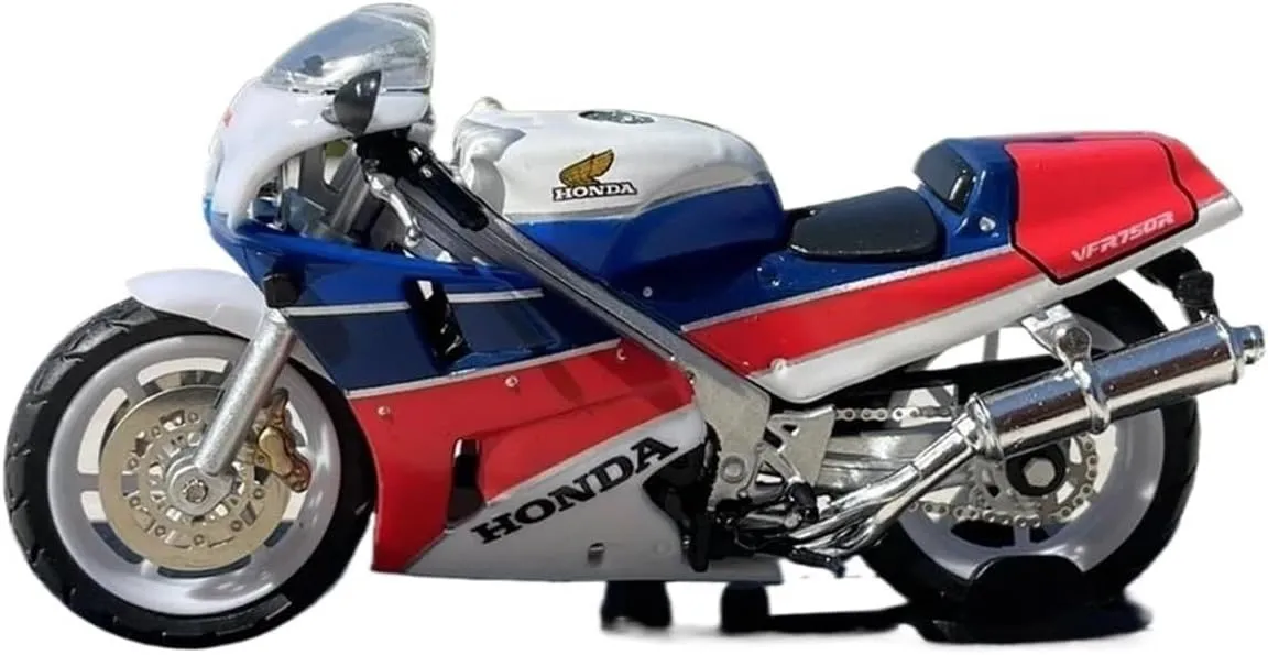 Mini Simulation Motorcycle Toys 1:24 for VFR750 RC30 1987 Motorcycle Model Classic Finished Collection Memorial Gift Static Display Adult for Boys