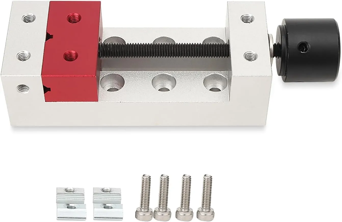 Mini Vise, 50mm Mini Flat Clamp Aluminum Table Bench Vise Fixing Tool for Watch Repairing Sculpture Craft and Jewelry Carving Tool