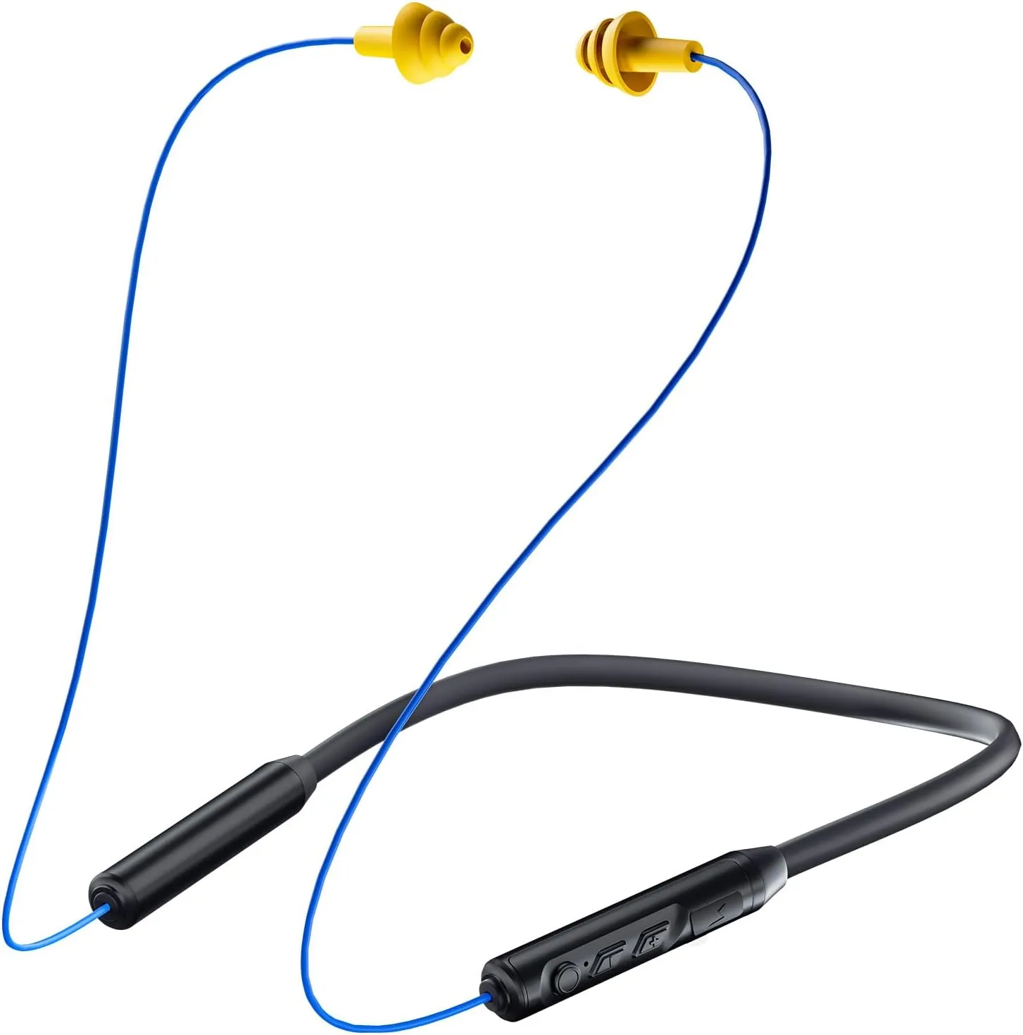 MIPEACE Bluetooth Earplug Headphones, Neckband Wireless Earbuds earplugs-29db Noise Reduction isolating in-Ear earplug Earphones and Controls,IPX5 sweatproof,19 Hour Battery(Blue)