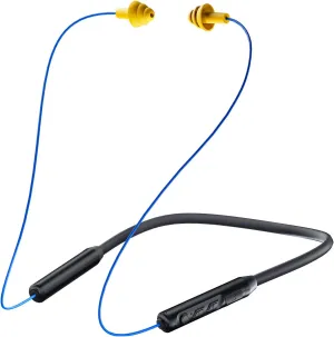 MIPEACE Bluetooth Earplug Headphones, Neckband Wireless Earbuds earplugs-29db Noise Reduction isolating in-Ear earplug Earphones and Controls,IPX5 sweatproof,19 Hour Battery(Blue)