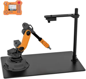 Mirobot 6DoF Mini Industrial Robot Arm Professional Kit Plus Vision Set Programmable Robot Arm Light Professional Desktop Robot Arm Plus Vision Set for K12 Or 3D Printer