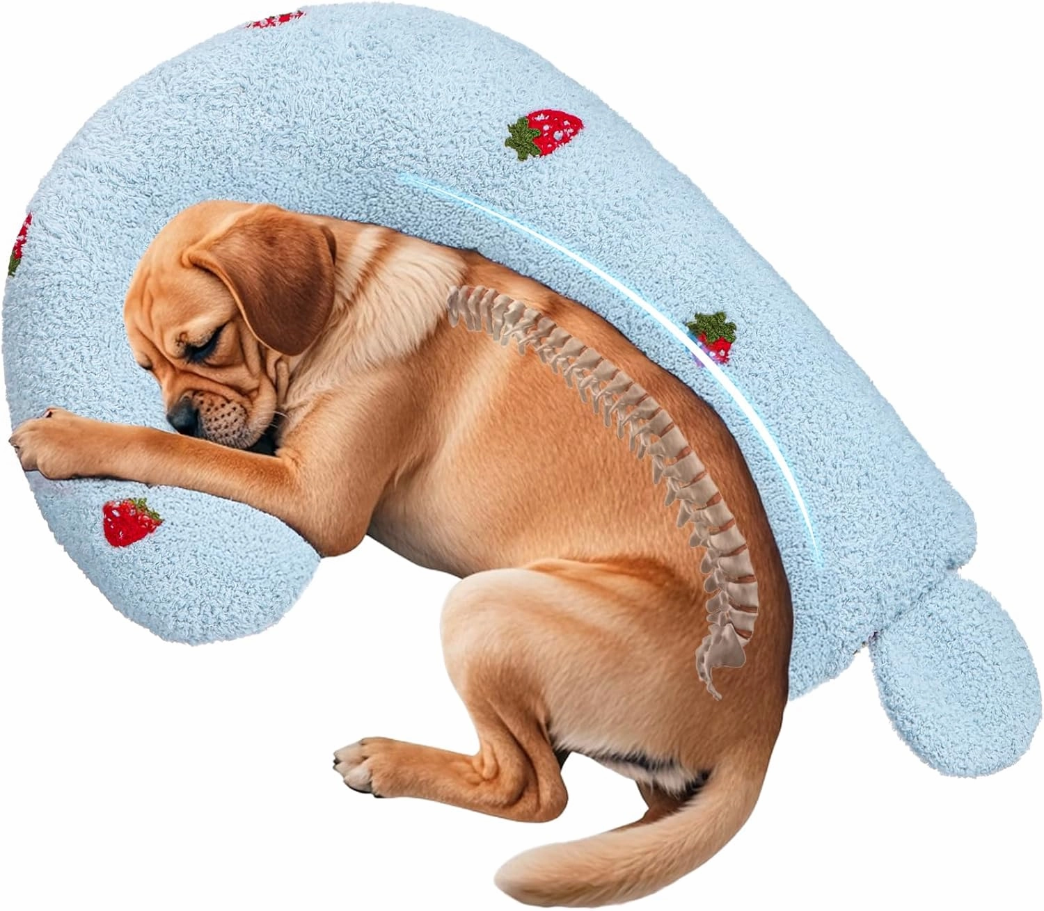 Mity Rain Question Mark Dog Calming Pillow for Spin, Ultra Soft High Density Neck Pillow for Joint Relief Sleeping Improve, Pet Calming Toy for Small/Medium/Large Dogs (Large)