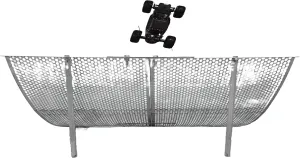 Modular RC Ramp Connectable and Detachable 2-in-1 Jump Ramp for RC Cars 39.4"x24"x14" Complete Metal Design with Holes