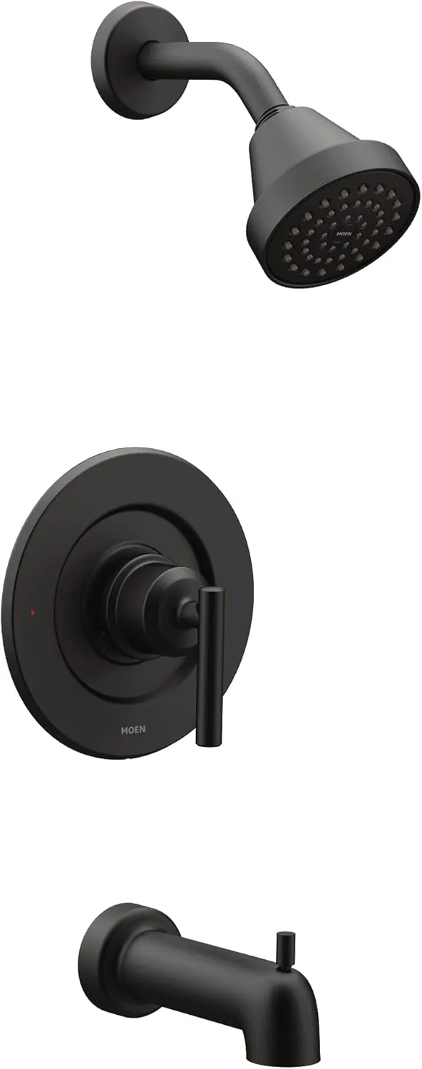 Moen T2903EPBL Gibson Posi-Temp Pressure Balancing Eco-Performance Modern Tub and Shower Trim Valve Required, Matte Black
