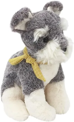 MON AMI Winston The Schnauzer Dog Stuffed Animal – 11”, Hand Crafted & Soft Cuddly Dog Plush Toy for Little Boys, Girls & Kids of All Ages
