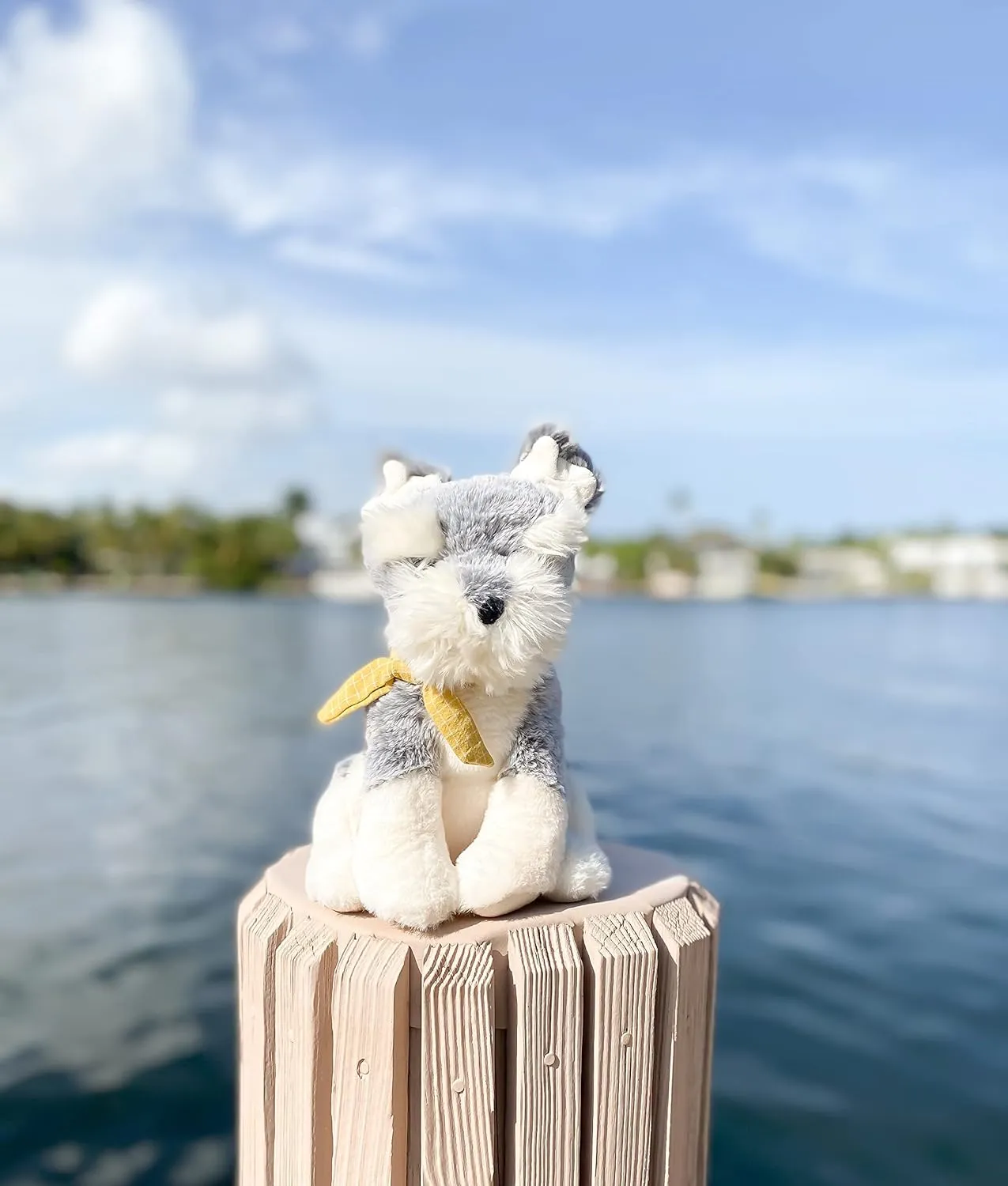 MON AMI Winston The Schnauzer Dog Stuffed Animal – 11”, Hand Crafted & Soft Cuddly Dog Plush Toy for Little Boys, Girls & Kids of All Ages