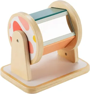 Montessori Spinning Drum, Montessori Toys for Babies 6-12 Months, Montisory Baby Toys for 1 Year Old Infant, Wooden Toy for Baby