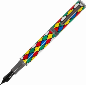 Monteverde USA Regatta Harlequin 2.0 Fountain Pen - Gunmetal trim - Broad Nib | Collectible Writing Instrument