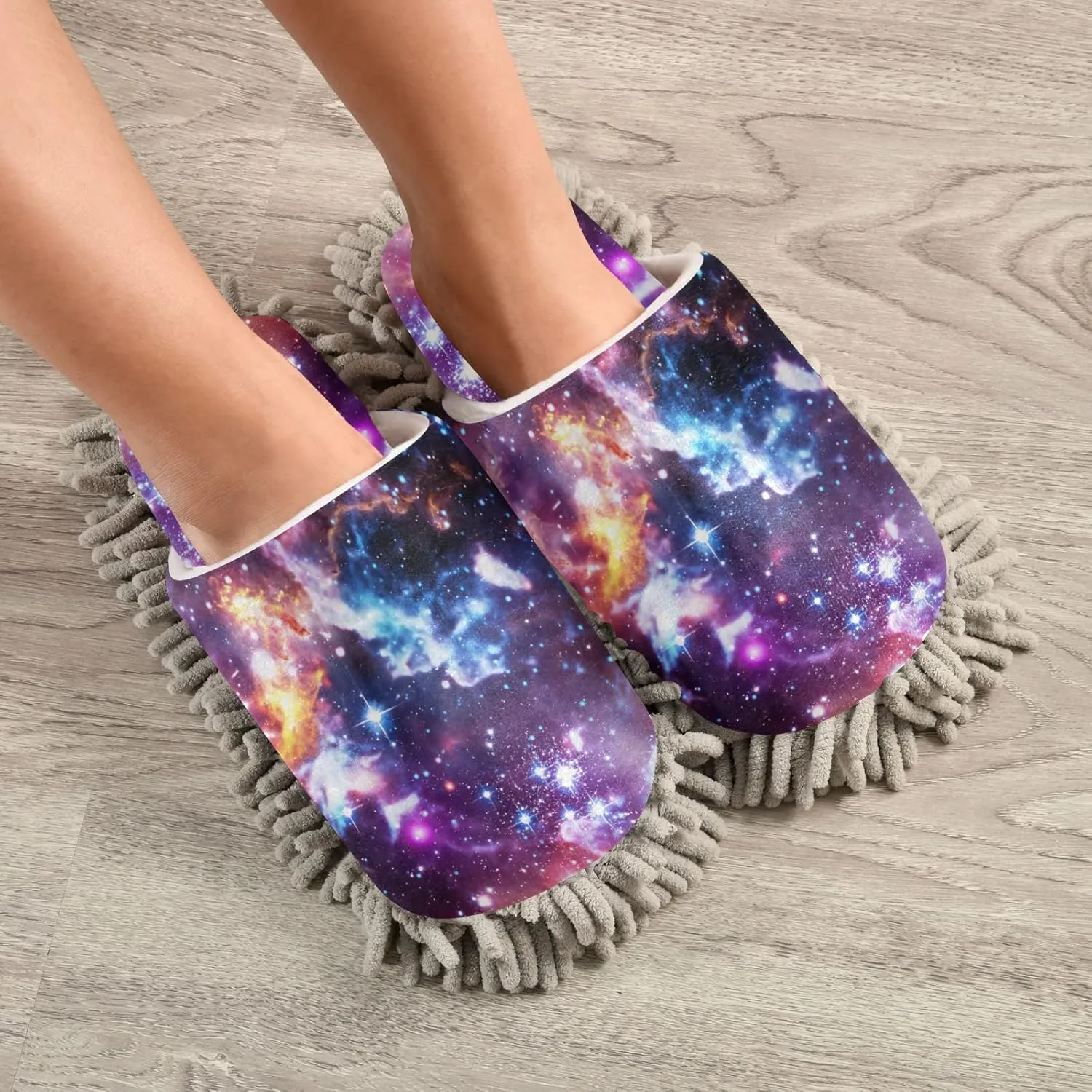 Mop Slippers Shoes, Unisex Cleaning House Slippers Spa Dusting Slippers M-L