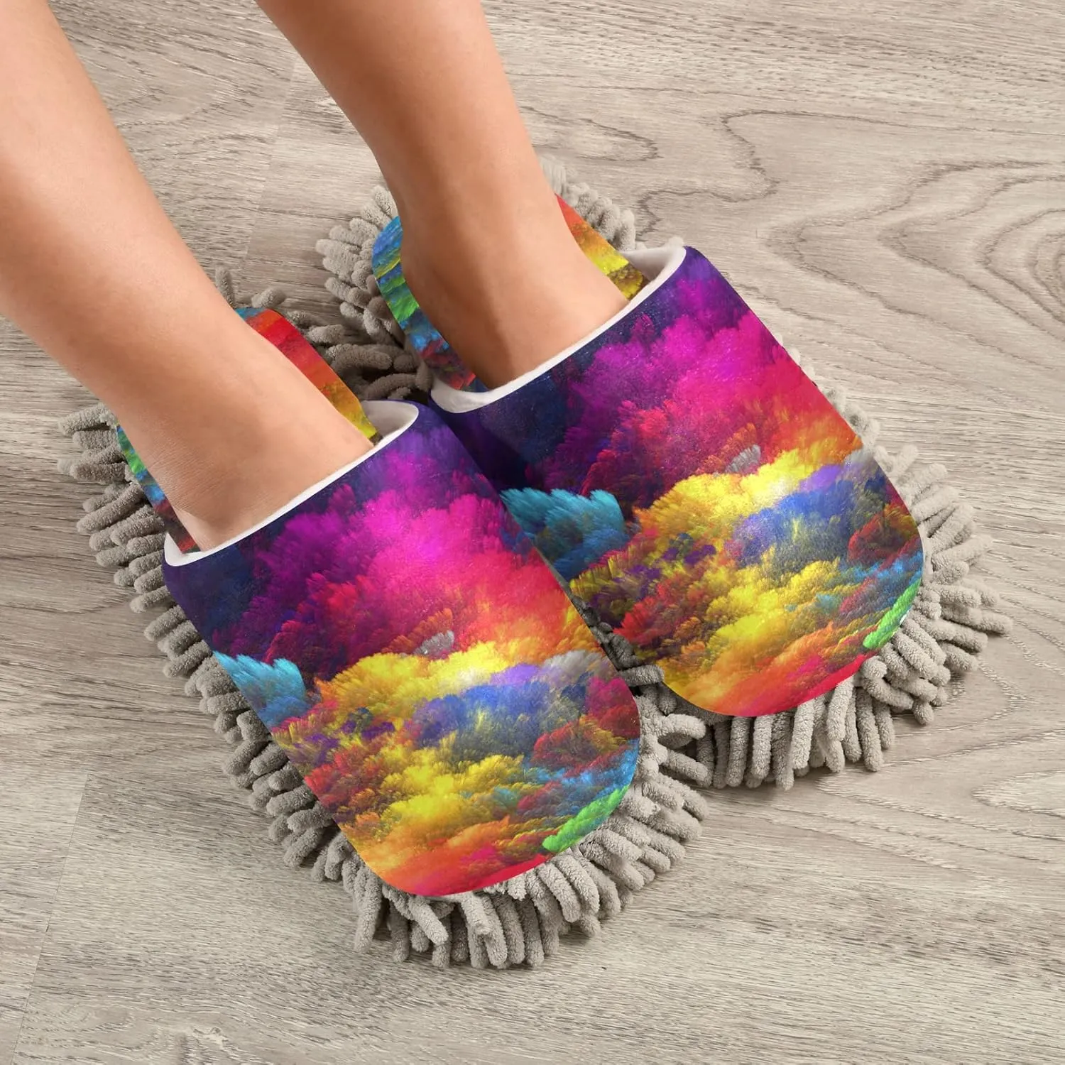 Mop Slippers Shoes, Unisex Cleaning House Slippers Spa Dusting Slippers M-L