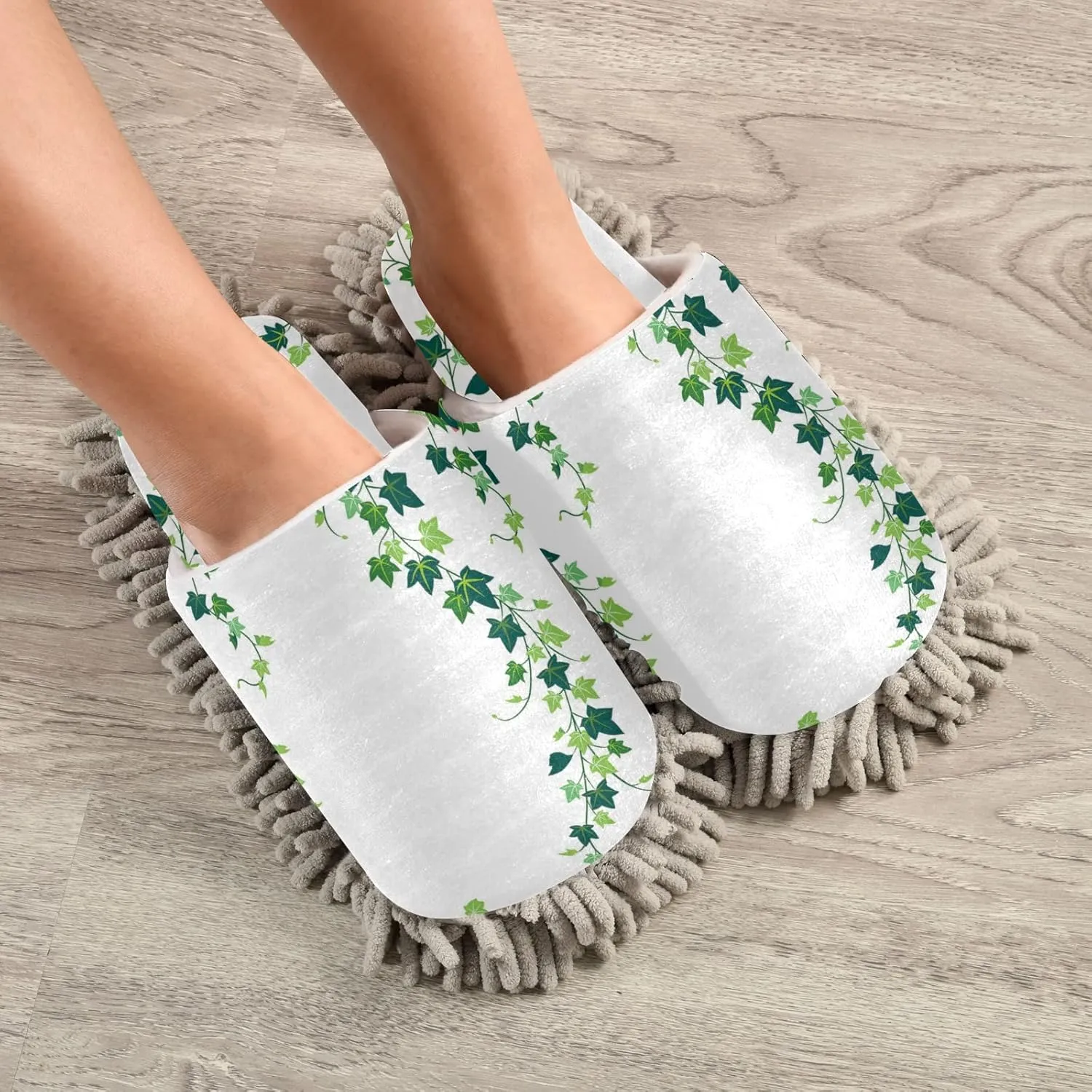 Mop Slippers Shoes, Unisex Cleaning House Slippers Spa Dusting Slippers M-L