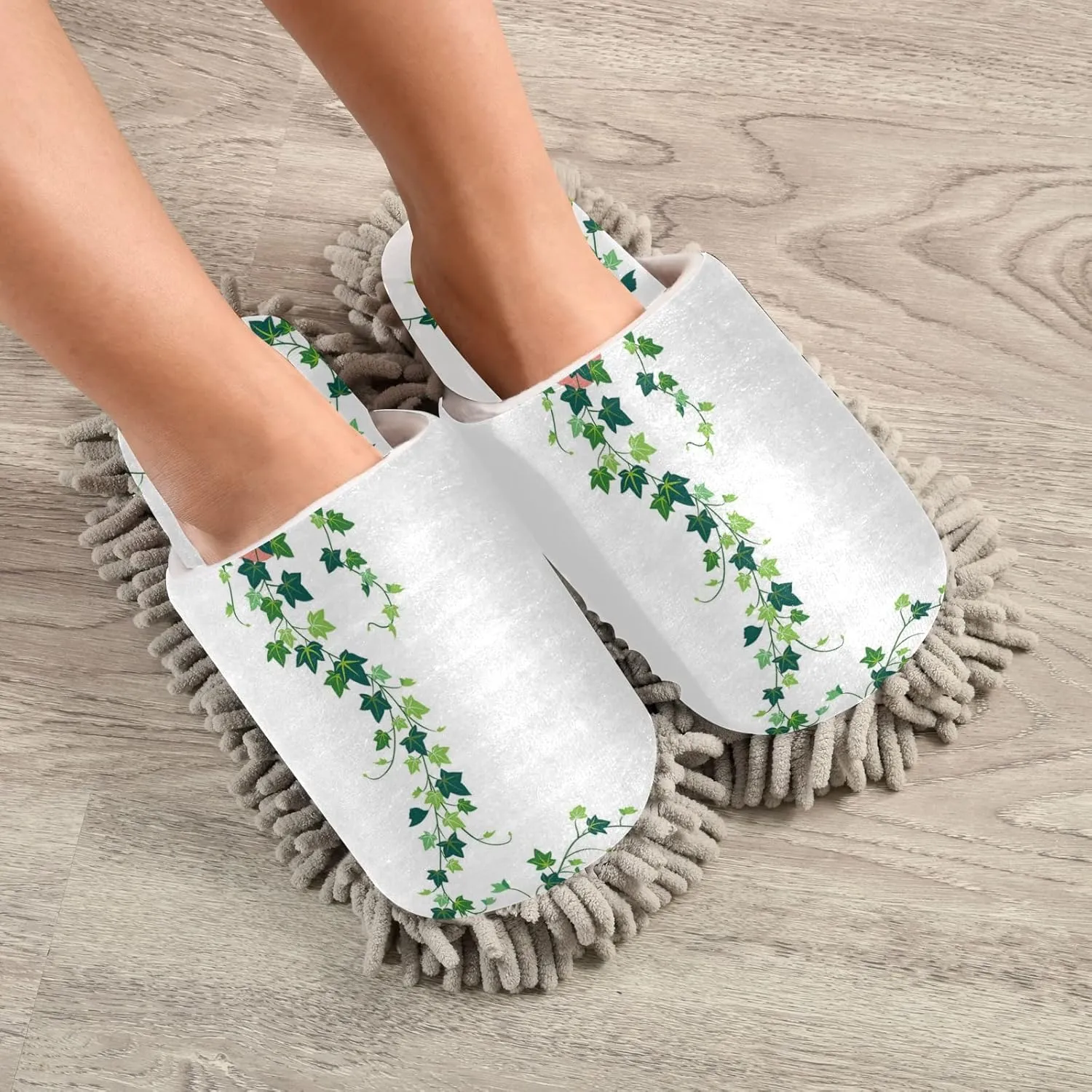 Mop Slippers Shoes, Unisex Cleaning House Slippers Spa Dusting Slippers M-L