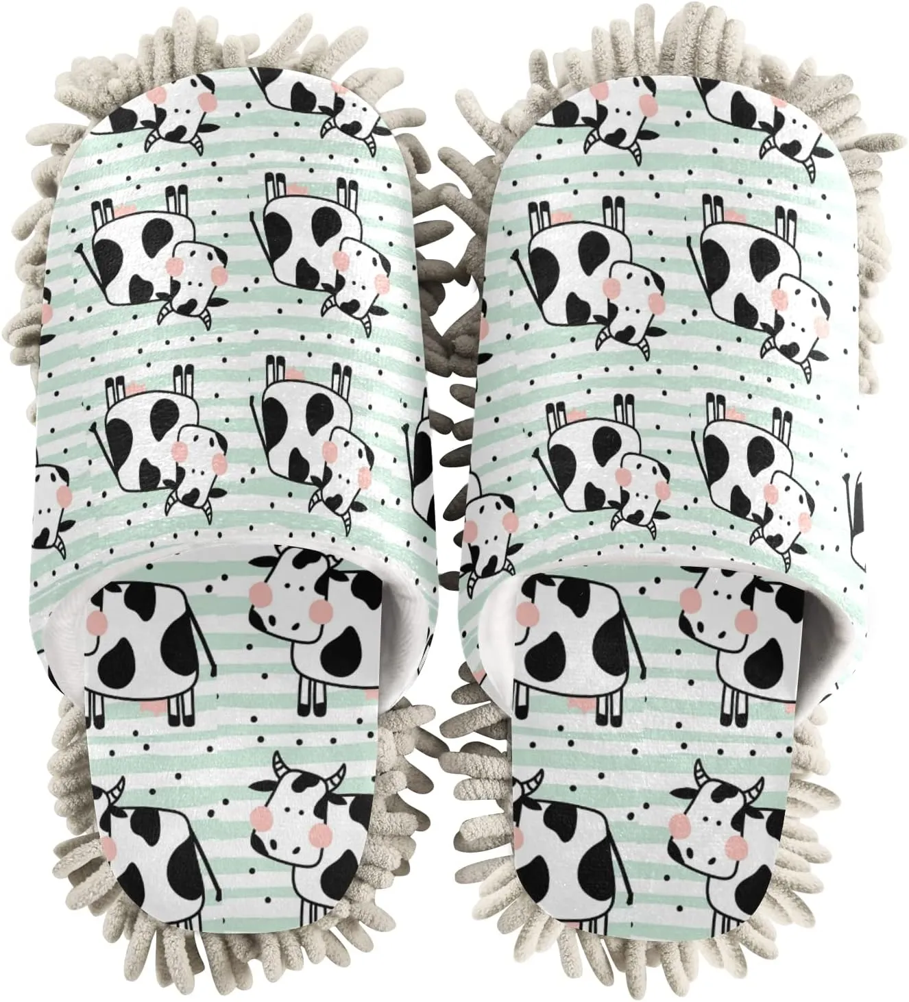 Mop Slippers Shoes, Unisex Cleaning House Slippers Spa Dusting Slippers M-L