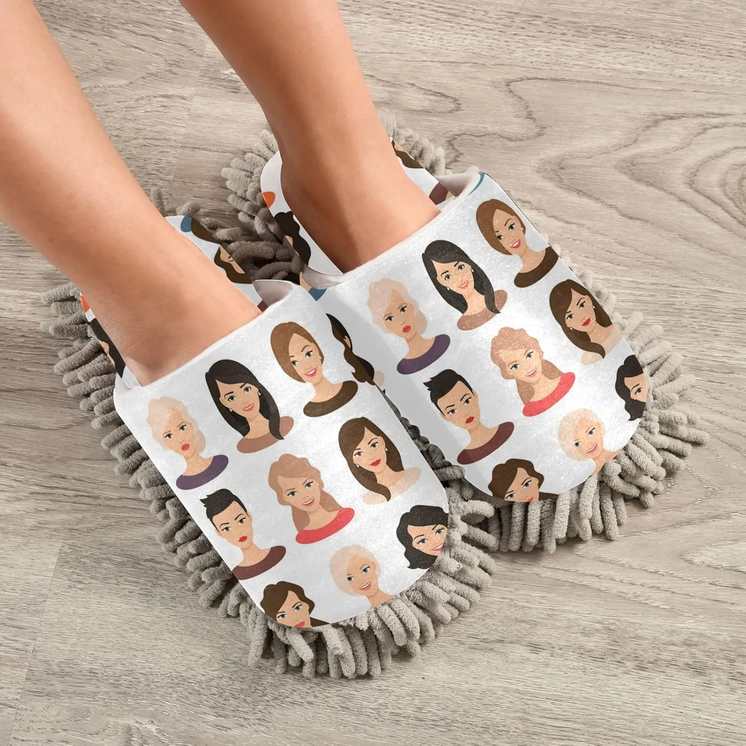 Mop Slippers Shoes, Unisex Cleaning House Slippers Spa Dusting Slippers M-L