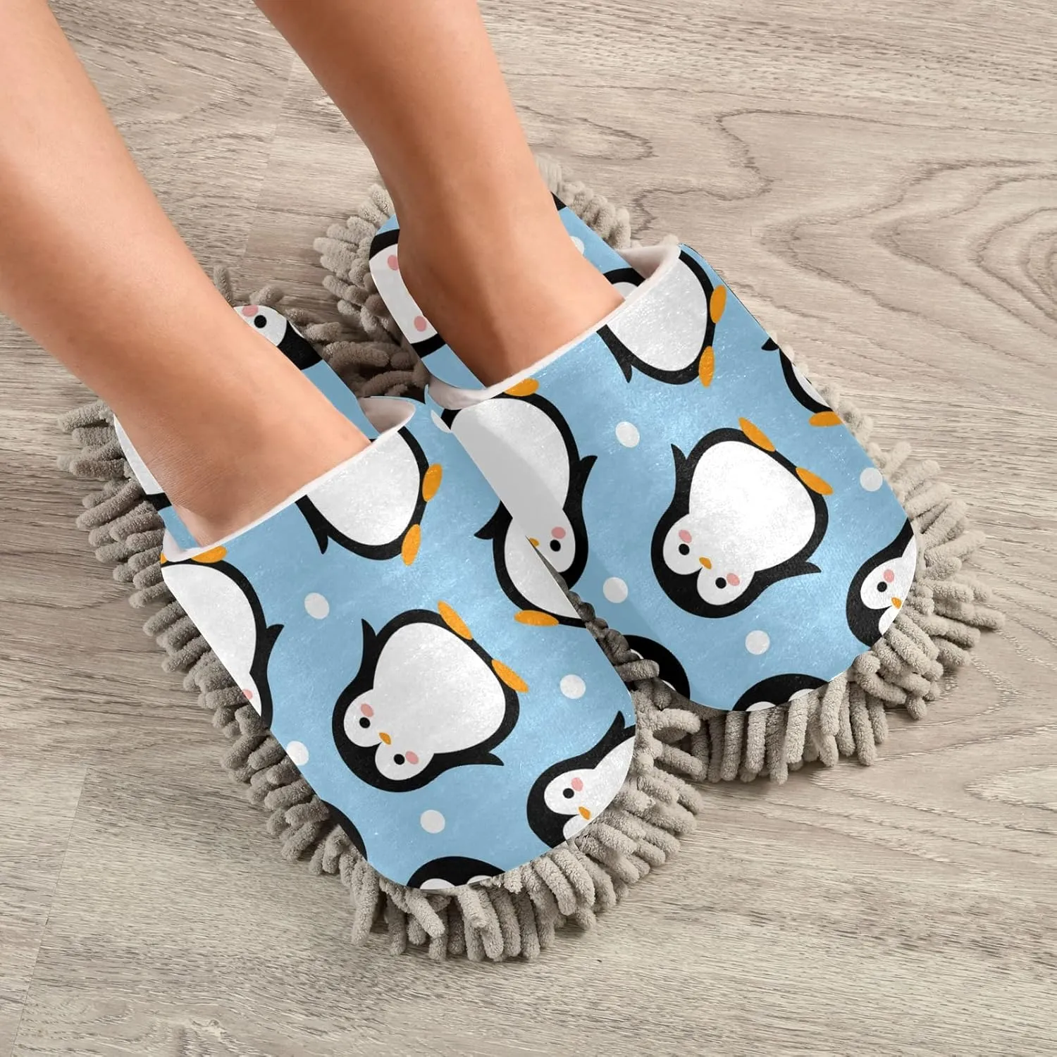 Mop Slippers Shoes, Unisex Cleaning House Slippers Spa Dusting Slippers M-L