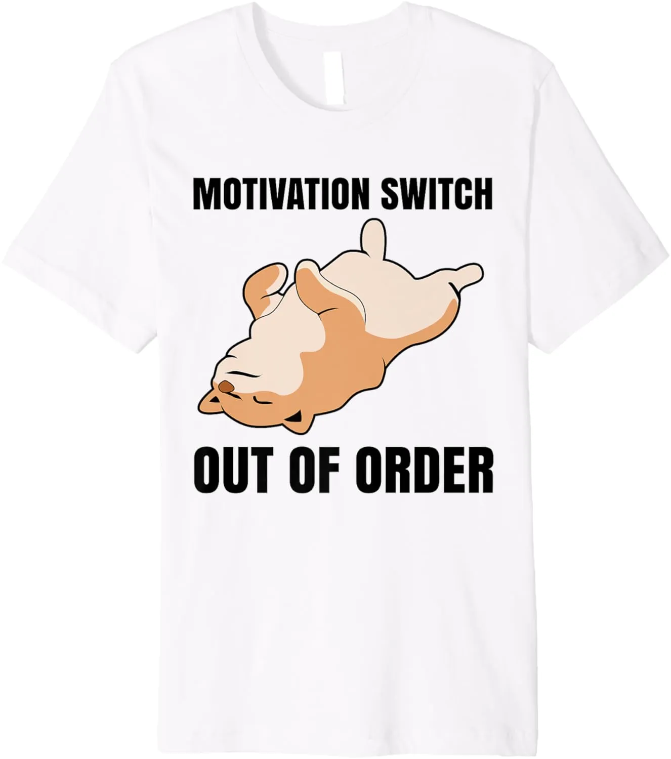 Motivation Switch Out of Order Pet Funny Shiba Inu Dog Premium T-Shirt