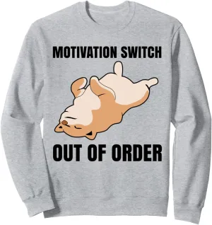 Motivation Switch Out of Order Pet Funny Shiba Inu Dog Sweatshirt